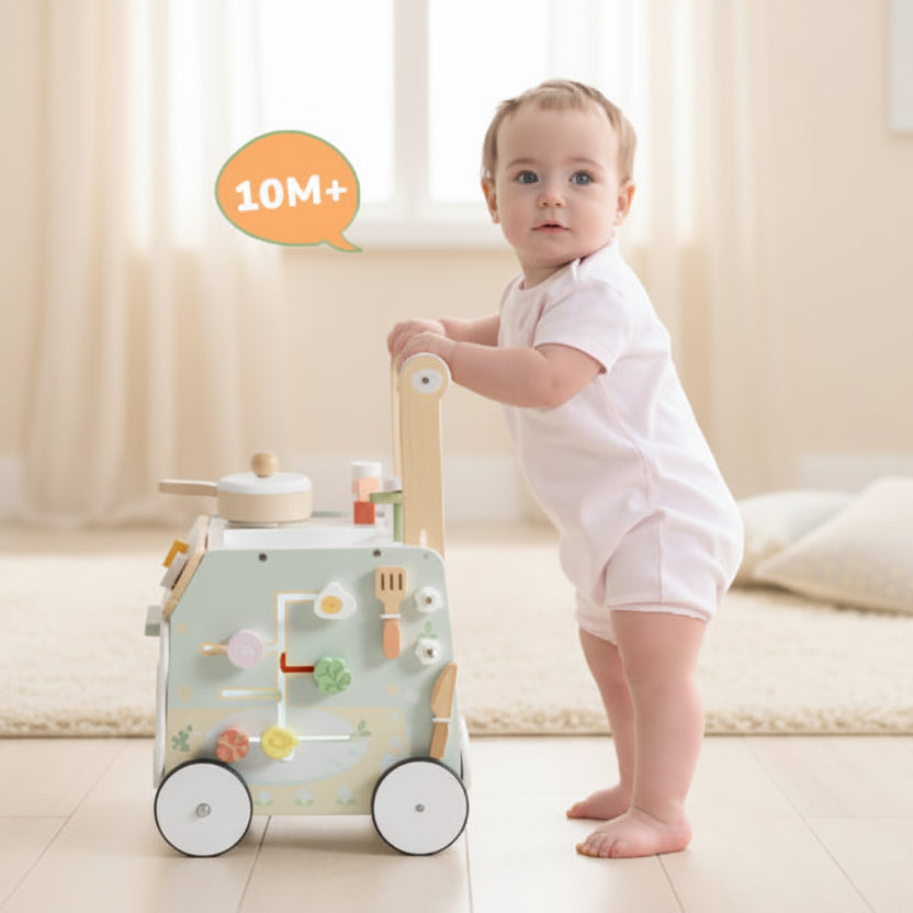 chariot marche montessori cuisine fillette 10mois