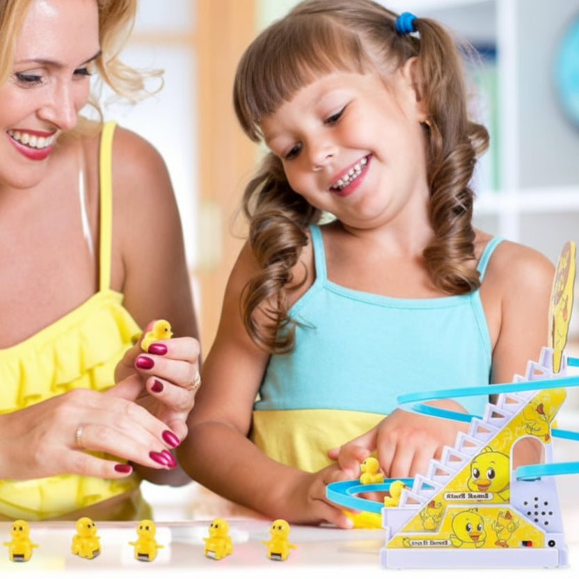 jouet bébé circuit cannetons fillette maman