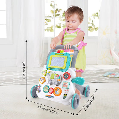 Chariot-marche-blanc-avec-fillette
