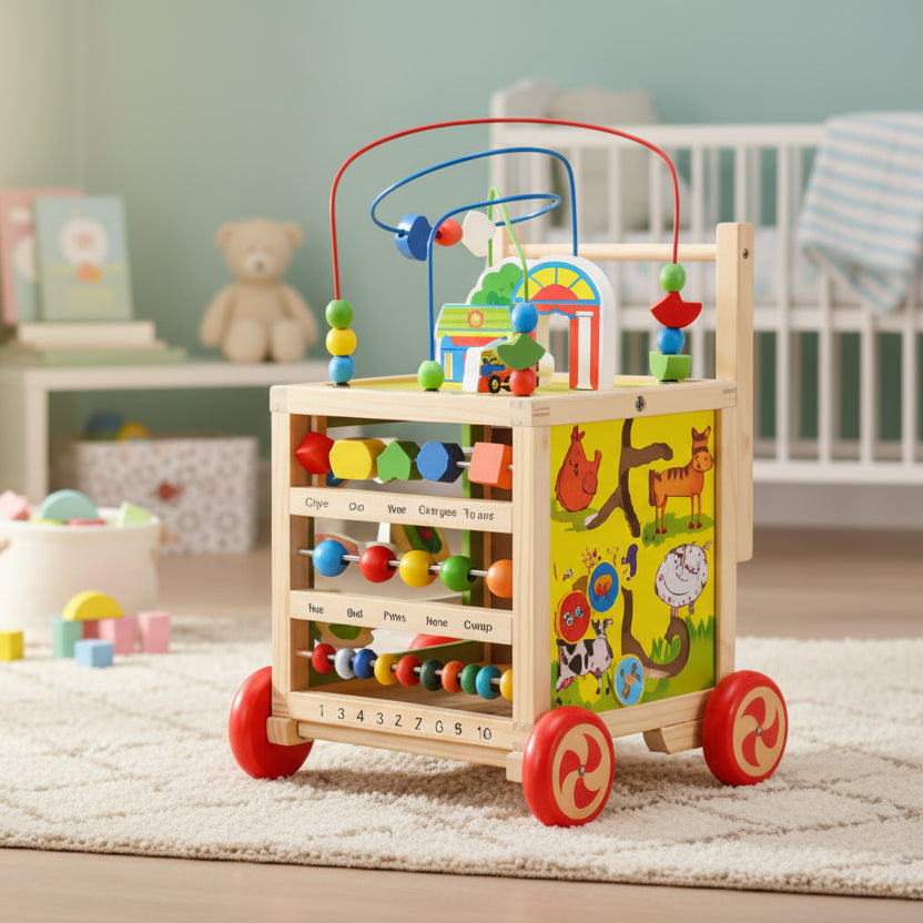 chariot marche bébé multiactivités