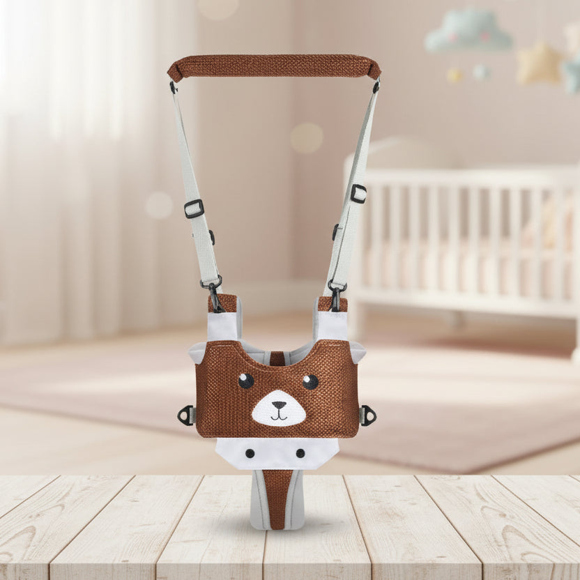 harnais marche bébé ours brun