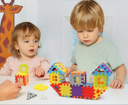 jeux de construction briquettes couple d enfants