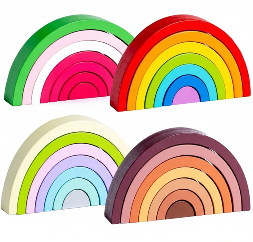 jeux montessori arc en ciel 4 couleurs