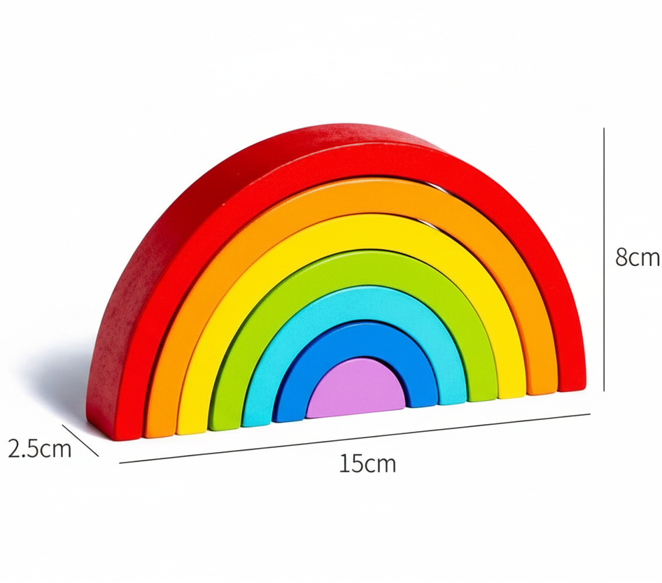 jeux montessori arc en ciel mesures