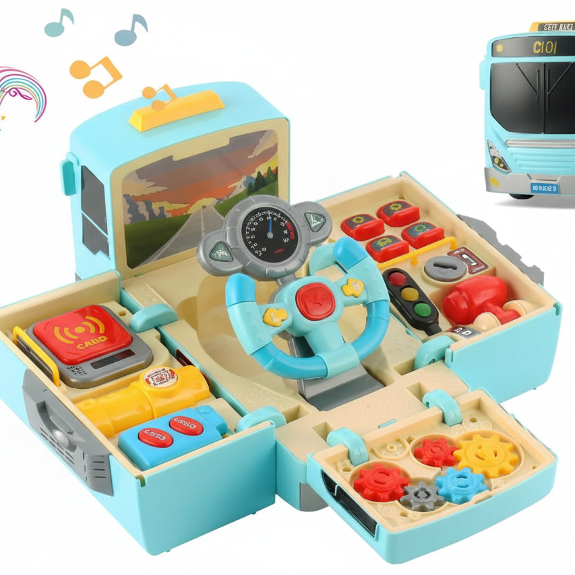 jeux montessori bus scolaire musique activités bleu