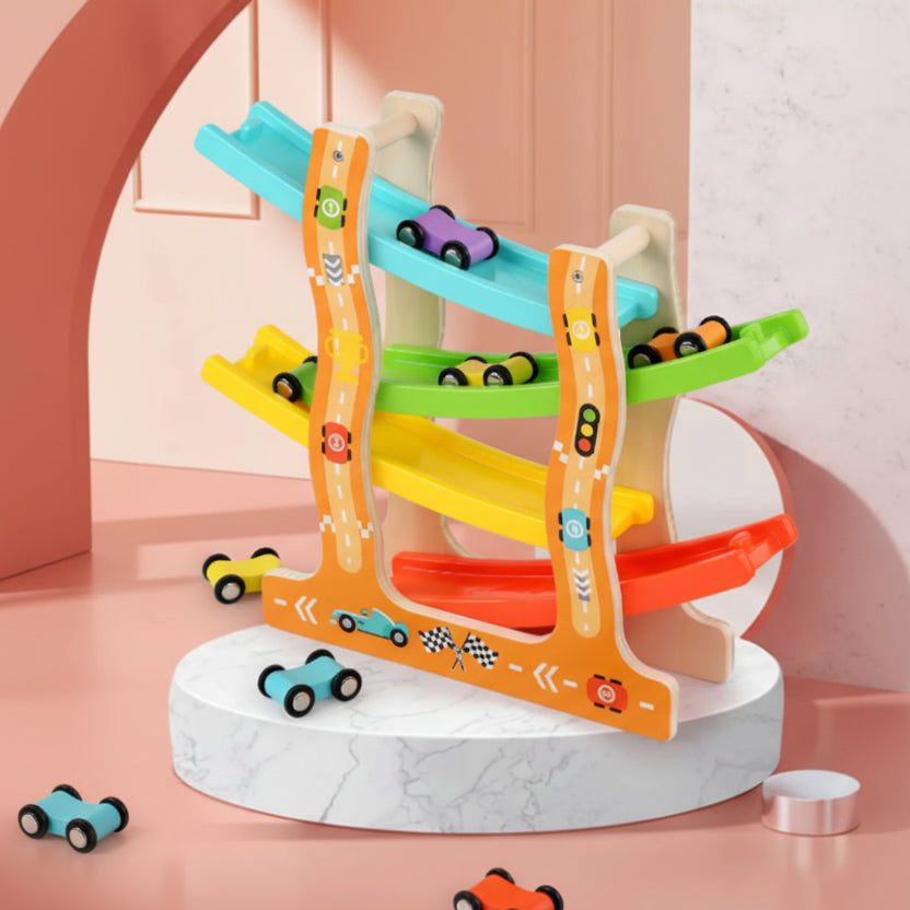 jeux montessori circuit voitures dessus