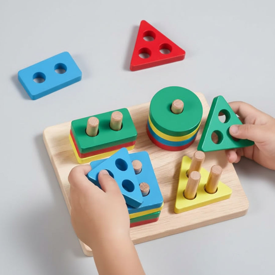 jeux montessori formes emplier