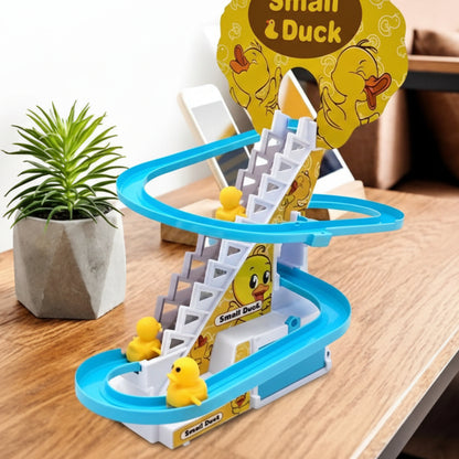 jouet bébé circuit cannetons sur table