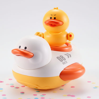 jouet de baignoire bébé canard bébé sur dos