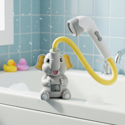 jouet de baignoire bébé éléphant douche couleur gris