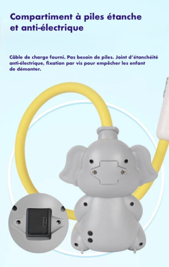 jouet de baignoire bébé éléphant explications détail chargement