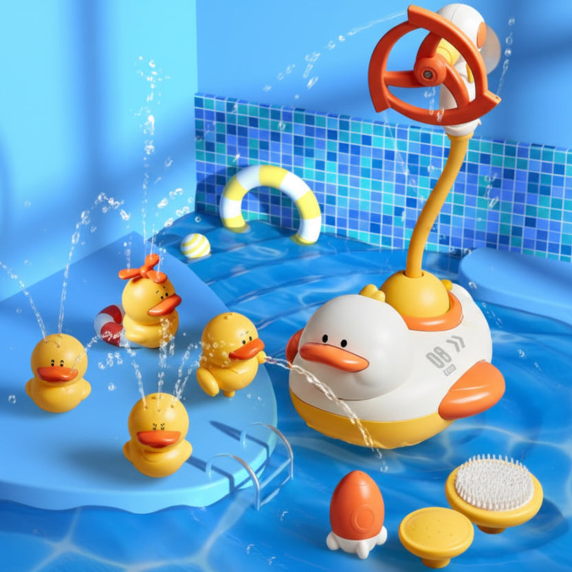 jouet de baignoire bébé famille canard actions