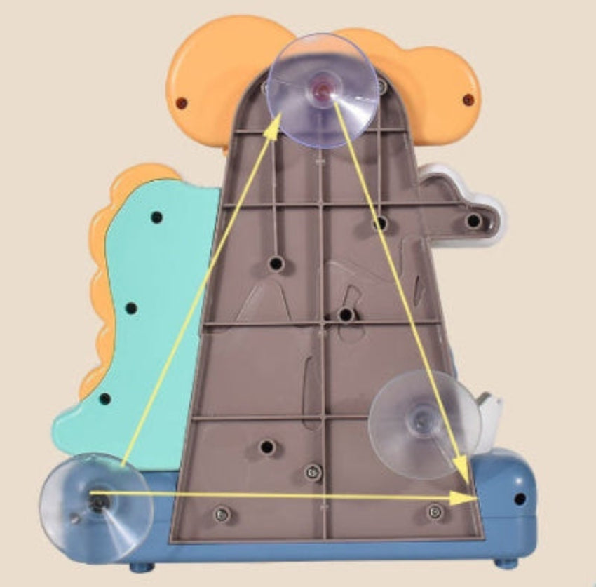 jouet de baignoire bébé vue derrière avec ventoues