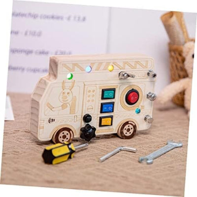 jouet montessori camion pompier bois