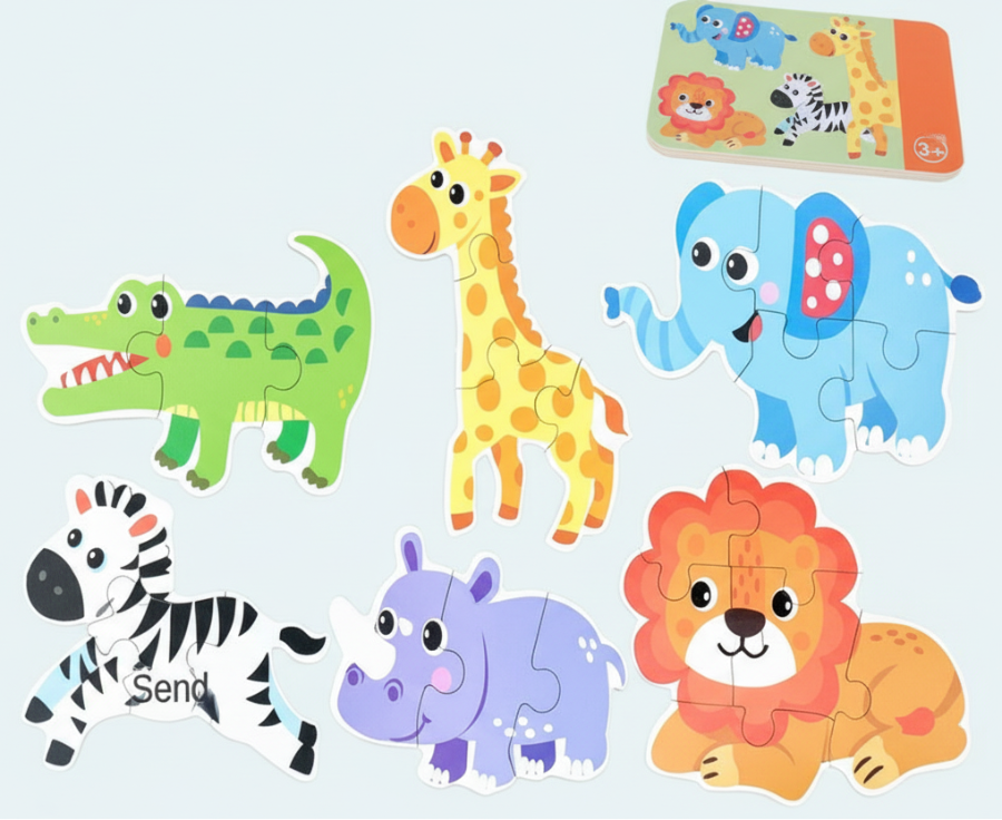 puzzle montessori animaux zoo
