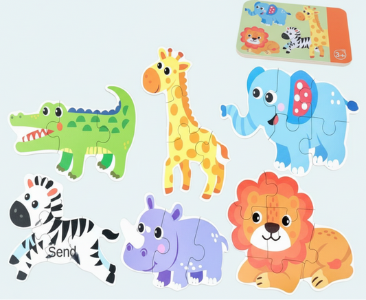 puzzle montessori animaux zoo