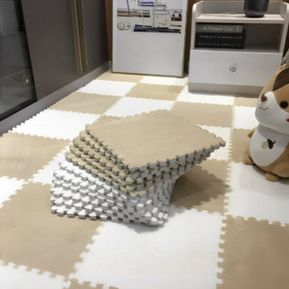 tapis jeu damier beige